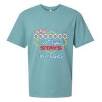 Funny What Happens In Vegas Stays In Vegas Gift Sueded Cloud Jersey T-Shirt