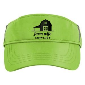 Farm Wife Happy Life Barn For Farmers And Farm Gift Adult Drive Performance Visor