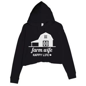 Farm Wife Happy Life Barn For Farmers And Farm Gift Crop Fleece Hoodie