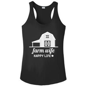 Farm Wife Happy Life Barn For Farmers And Farm Gift Ladies PosiCharge Competitor Racerback Tank