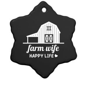 Farm Wife Happy Life Barn For Farmers And Farm Gift Ceramic Star Ornament