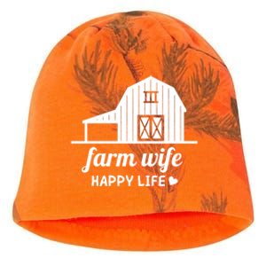 Farm Wife Happy Life Barn For Farmers And Farm Gift Kati - Camo Knit Beanie