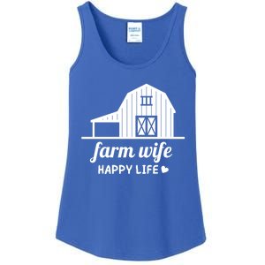 Farm Wife Happy Life Barn For Farmers And Farm Gift Ladies Essential Tank