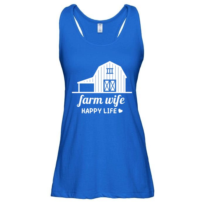 Farm Wife Happy Life Barn For Farmers And Farm Gift Ladies Essential Flowy Tank