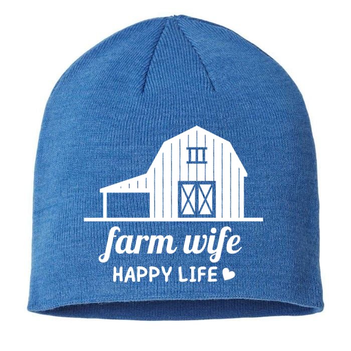 Farm Wife Happy Life Barn For Farmers And Farm Gift Sustainable Beanie