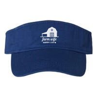 Farm Wife Happy Life Barn For Farmers And Farm Gift Valucap Bio-Washed Visor