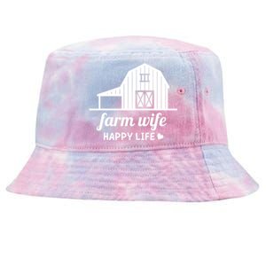 Farm Wife Happy Life Barn For Farmers And Farm Gift Tie-Dyed Bucket Hat