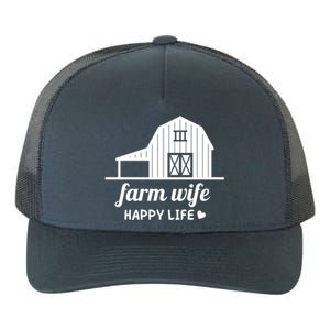 Farm Wife Happy Life Barn For Farmers And Farm Gift Yupoong Adult 5-Panel Trucker Hat