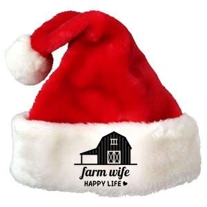 Farm Wife Happy Life Barn For Farmers And Farm Gift Premium Christmas Santa Hat