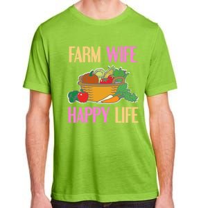 Farm Wife Happy Life Cool Awesome Retro Meaningful Gift Present Gift Cute Gift Adult ChromaSoft Performance T-Shirt