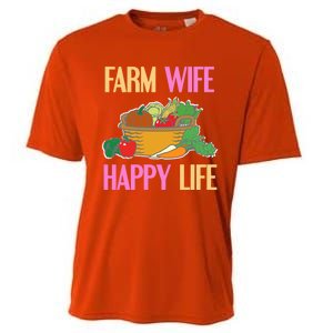 Farm Wife Happy Life Cool Awesome Retro Meaningful Gift Present Gift Cute Gift Cooling Performance Crew T-Shirt