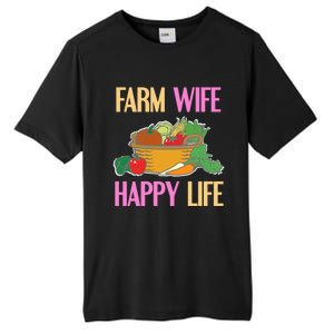 Farm Wife Happy Life Cool Awesome Retro Meaningful Gift Present Gift Cute Gift Tall Fusion ChromaSoft Performance T-Shirt