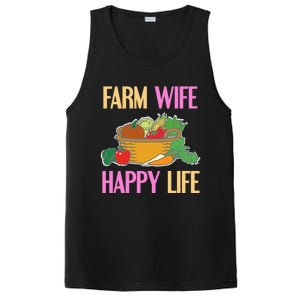 Farm Wife Happy Life Cool Awesome Retro Meaningful Gift Present Gift Cute Gift PosiCharge Competitor Tank