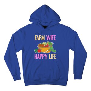 Farm Wife Happy Life Cool Awesome Retro Meaningful Gift Present Gift Cute Gift Hoodie