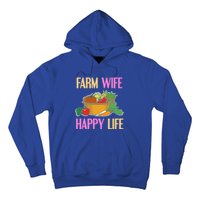 Farm Wife Happy Life Cool Awesome Retro Meaningful Gift Present Gift Cute Gift Hoodie