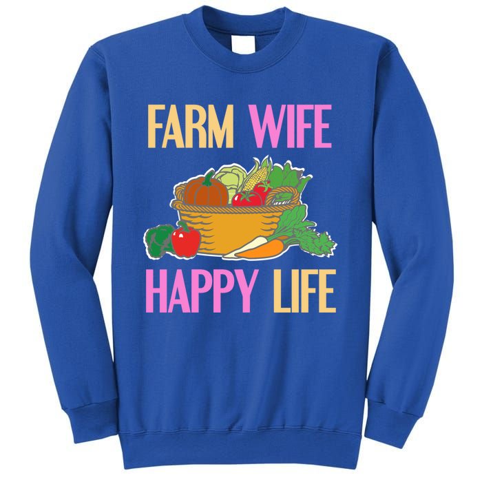 Farm Wife Happy Life Cool Awesome Retro Meaningful Gift Present Gift Cute Gift Sweatshirt