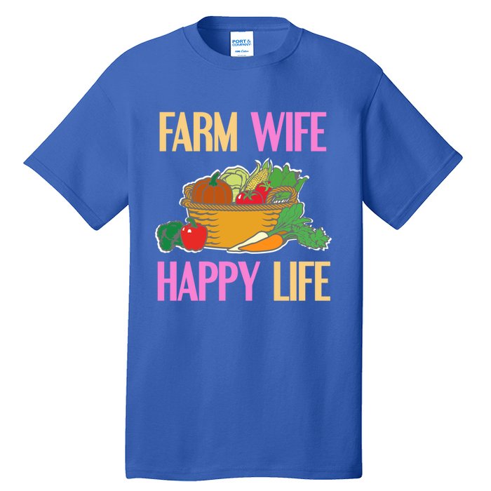 Farm Wife Happy Life Cool Awesome Retro Meaningful Gift Present Gift Cute Gift Tall T-Shirt