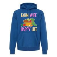 Farm Wife Happy Life Cool Awesome Retro Meaningful Gift Present Gift Cute Gift Premium Hoodie