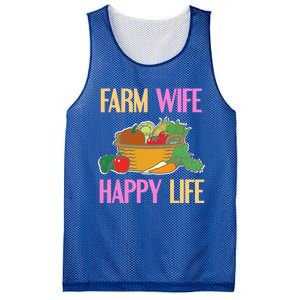 Farm Wife Happy Life Cool Awesome Retro Meaningful Gift Present Gift Cute Gift Mesh Reversible Basketball Jersey Tank