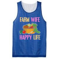 Farm Wife Happy Life Cool Awesome Retro Meaningful Gift Present Gift Cute Gift Mesh Reversible Basketball Jersey Tank