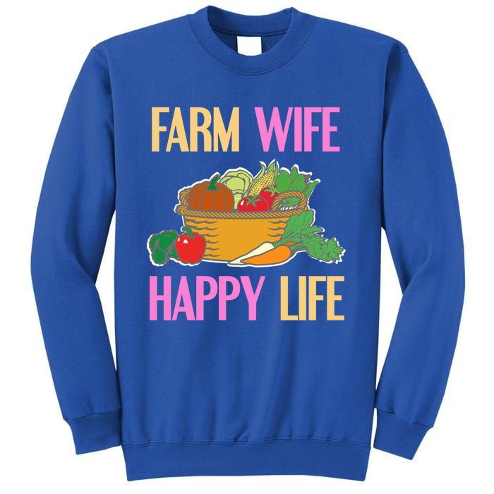 Farm Wife Happy Life Cool Awesome Retro Meaningful Gift Present Gift Cute Gift Tall Sweatshirt