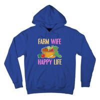 Farm Wife Happy Life Cool Awesome Retro Meaningful Gift Present Gift Cute Gift Tall Hoodie