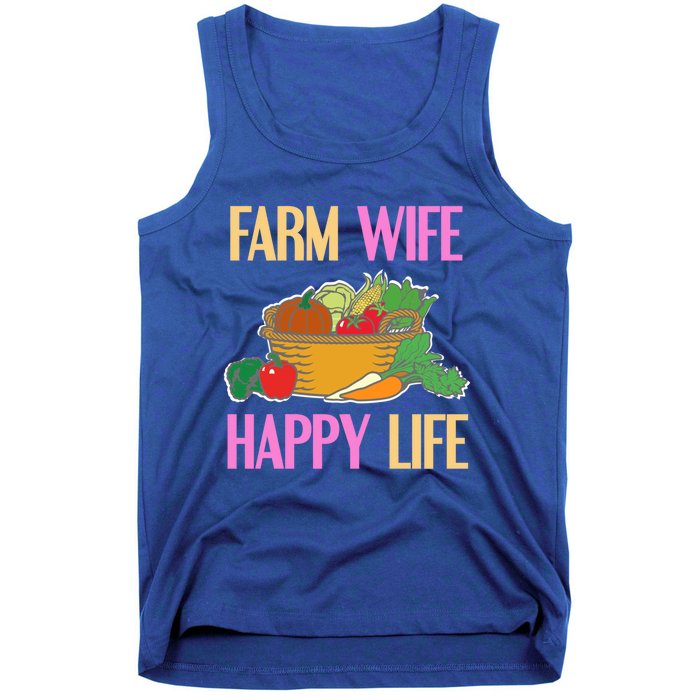 Farm Wife Happy Life Cool Awesome Retro Meaningful Gift Present Gift Cute Gift Tank Top