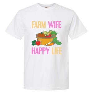 Farm Wife Happy Life Cool Awesome Retro Meaningful Gift Present Gift Cute Gift Garment-Dyed Heavyweight T-Shirt