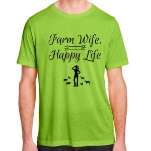 Farm Wife Happy Life Gift Adult ChromaSoft Performance T-Shirt