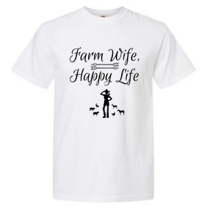 Farm Wife Happy Life Gift Garment-Dyed Heavyweight T-Shirt