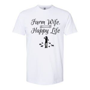 Farm Wife Happy Life Gift Softstyle CVC T-Shirt