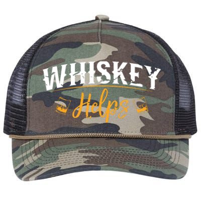 Funny Whiskey Helps Retro Rope Trucker Hat Cap