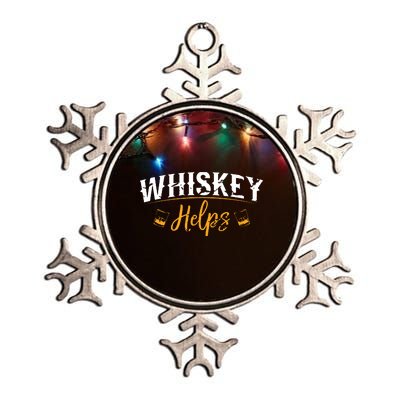 Funny Whiskey Helps Metallic Star Ornament