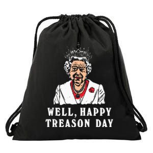 Funny Well Happy Treason Day Drawstring Bag