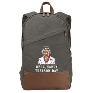 Funny Well Happy Treason Day Cotton Canvas Backpack