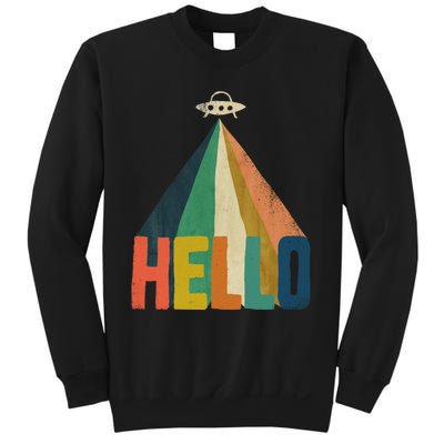 Funny Word Hello Abstract Graphic Sweatshirt