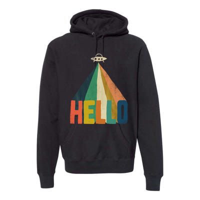 Funny Word Hello Abstract Graphic Premium Hoodie