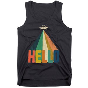 Funny Word Hello Abstract Graphic Tank Top