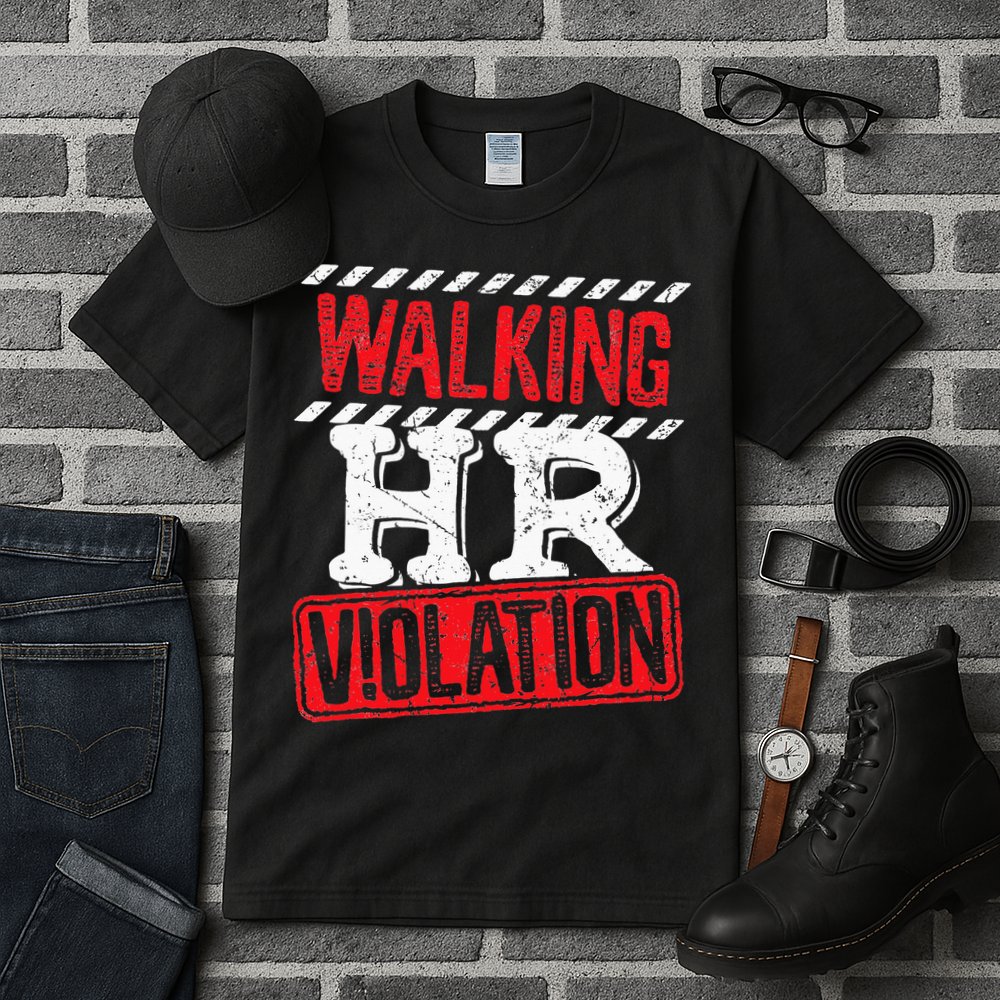 Funny Walking HR Violation Politically Incorrect Tall T-Shirt