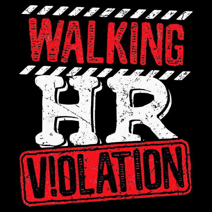 Funny Walking HR Violation Politically Incorrect Drawstring Bag