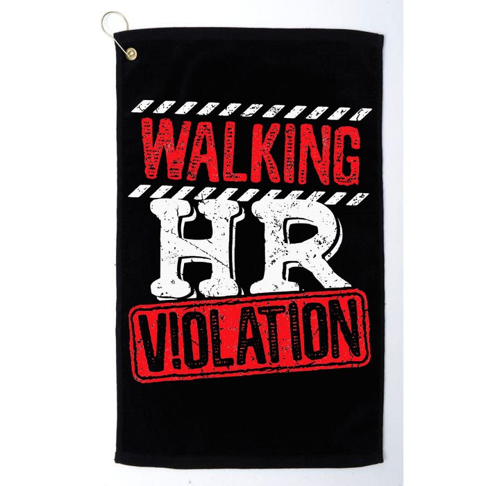 Funny Walking HR Violation Politically Incorrect Golf Towel