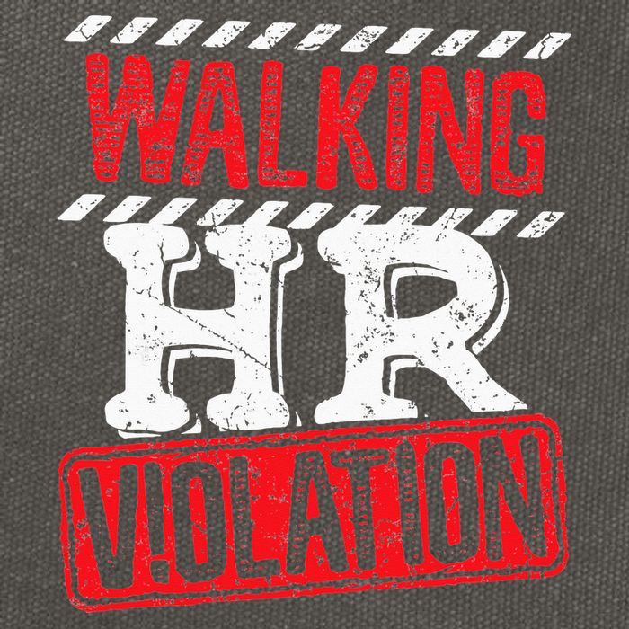 Funny Walking HR Violation Politically Incorrect Cotton Canvas Backpack