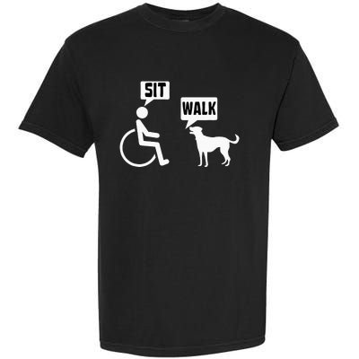 Funny Wheelchair Humor Joke For A Disability In A Wheelchair Garment-Dyed Heavyweight T-Shirt