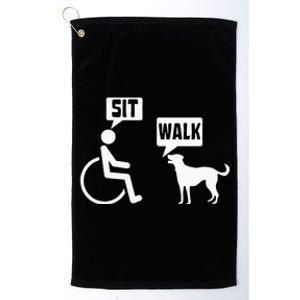 Funny Wheelchair Humor Joke For A Disability In A Wheelchair Platinum Collection Golf Towel