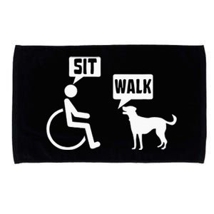 Funny Wheelchair Humor Joke For A Disability In A Wheelchair Microfiber Hand Towel