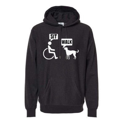 Funny Wheelchair Humor Joke For A Disability In A Wheelchair Premium Hoodie