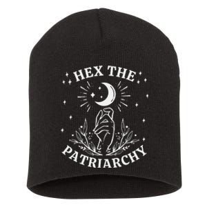 Feminist Witch Hex The Patriarchy Short Acrylic Beanie