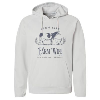 Farm Wife Homeschool Mom Performance Fleece Hoodie