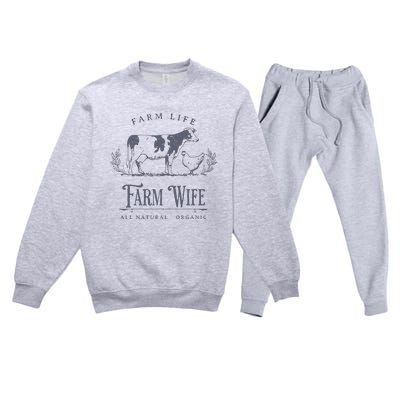 Farm Wife Homeschool Mom Premium Crewneck Sweatsuit Set