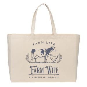 Farm Wife Homeschool Mom Cotton Canvas Jumbo Tote